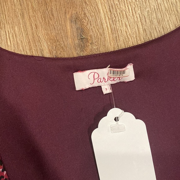 Parker Pink Alison Floral Long Sleeve Ruffle Dress - Picture 11 of 11